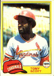 1981 Topps Baseball Cards      165     Tony Scott